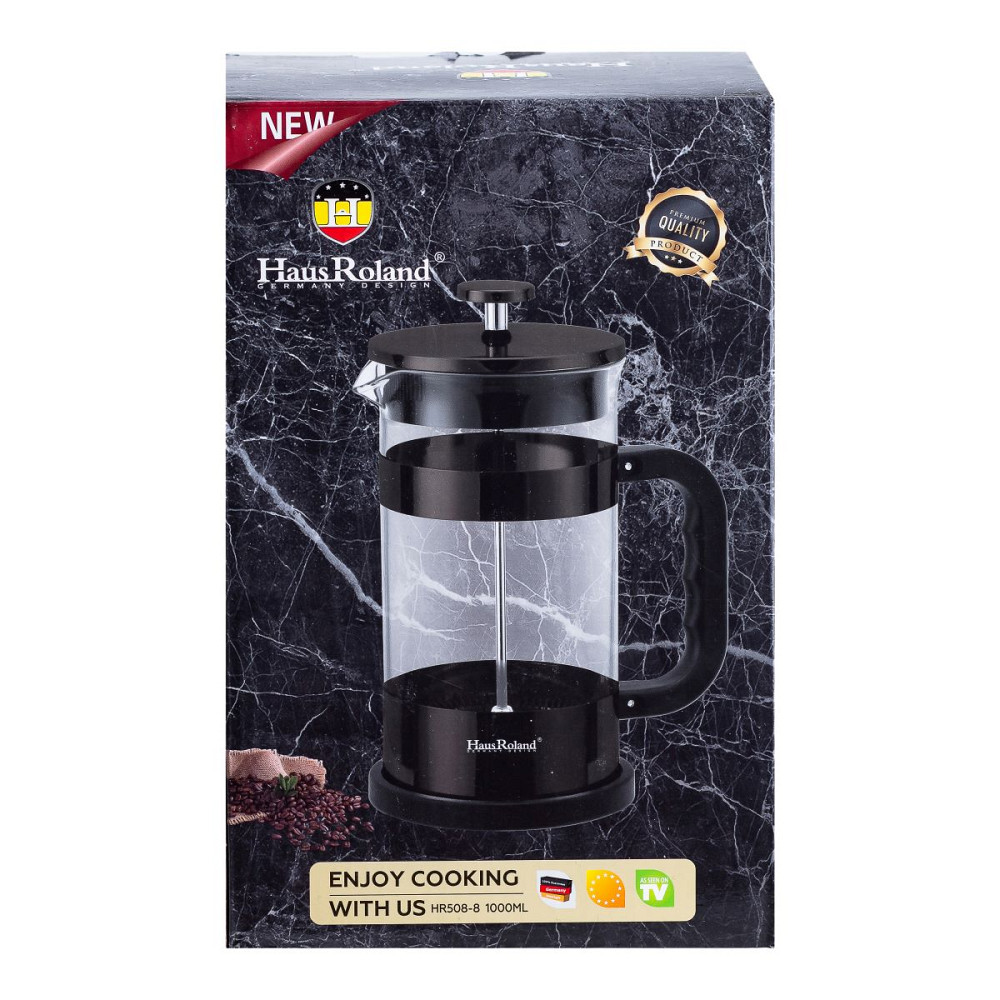 TS Kitchen Заварник для чаю 1 літр з френч пресу чорний HP33538B Киев - изображение 2