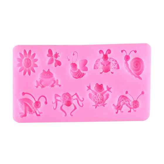 Молд силиконовый Насекомые 110 на 54 мм розовый Киев