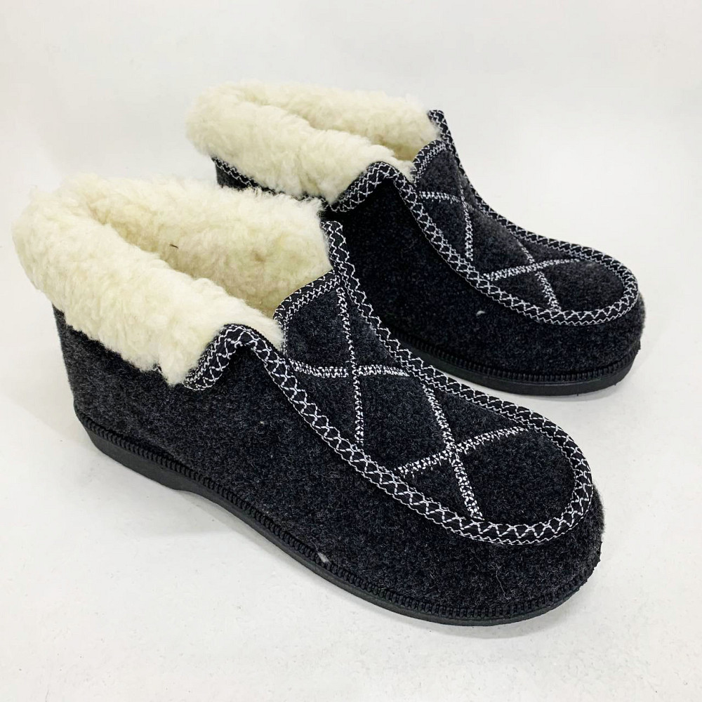 Жіночі калоші пінка в наявності 37р 23см, Утеплені хутром бурки, Жіночі чорні зимові калоші SW-23 Львів - фото 13