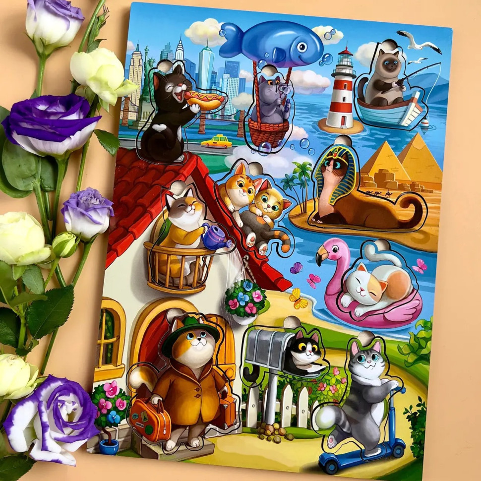 Деревянный пазл-вкладыш 