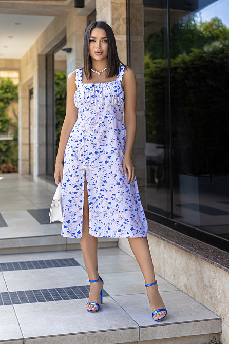 Летнее женское платье миди 