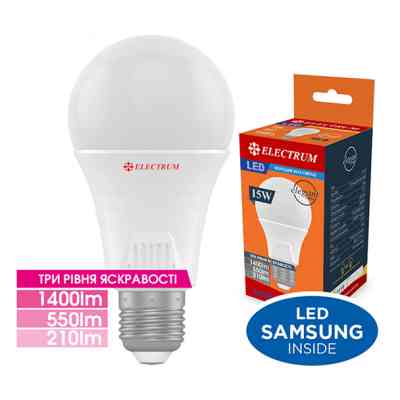 Лампочка Electrum A65 15W PA LS-33DS Elegant E27 4000K DIM 3 рівня (A-LS-1941) Винница