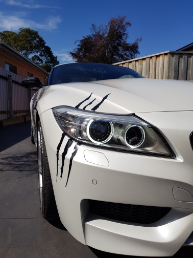 Наклейка на авто у вигляді Подряпини Когтем Чорна Київ - фото 6