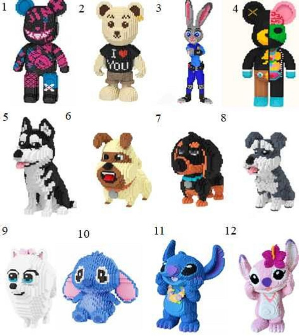 Конструктор Jinx Magic Blocks ведмедик Bearbrick Блочний Мишка Медведь. Харьков - изображение 6