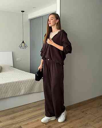 Женский прогулочный костюм двойка: кофта и штаны трехнить петля 100% хлопок Одесса