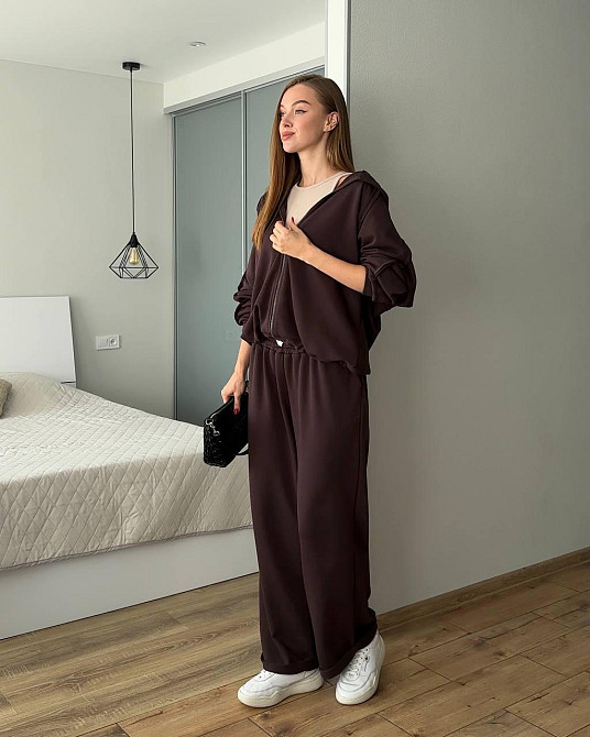 Женский прогулочный костюм двойка: кофта и штаны трехнить петля 100% хлопок Одесса - изображение 5