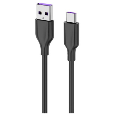Дата кабель USB 2.0 AM to USB-C 1.0m Glow black 2E (2E-CCAC-BL) Вінниця - фото 1