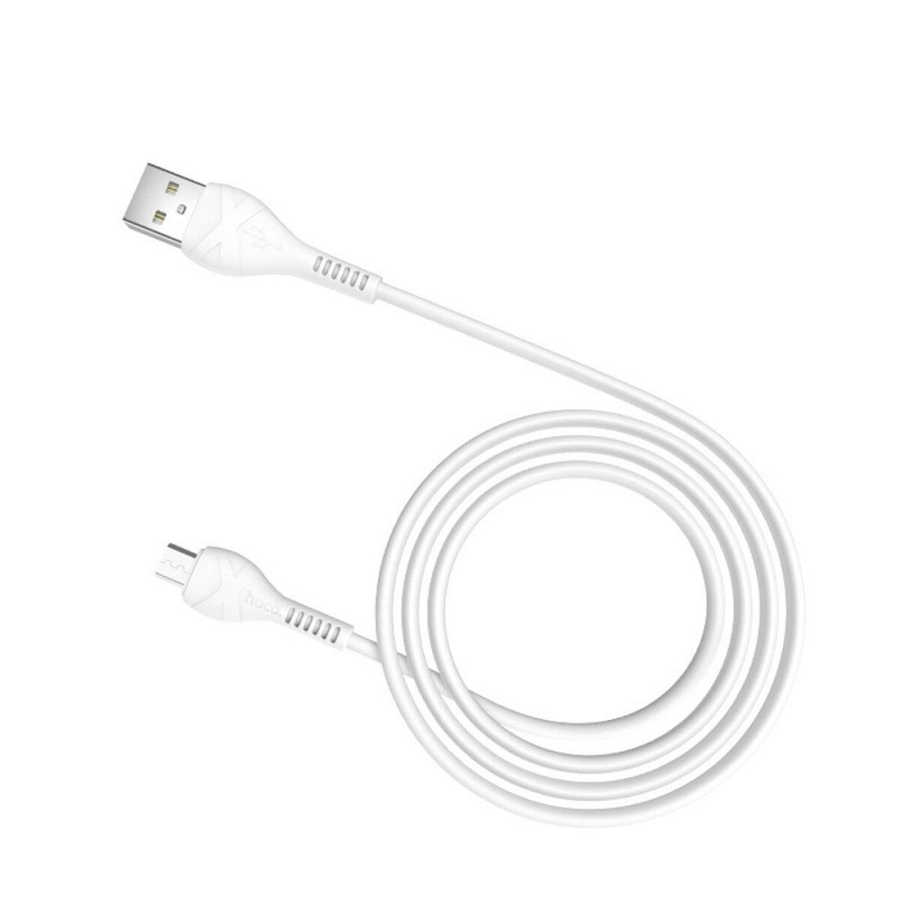 Кабель HOCO X37 USB - Micro 2.4A, 1m, PVC, PVC конектори, колір білий 6931474710505 Одеса - фото 1