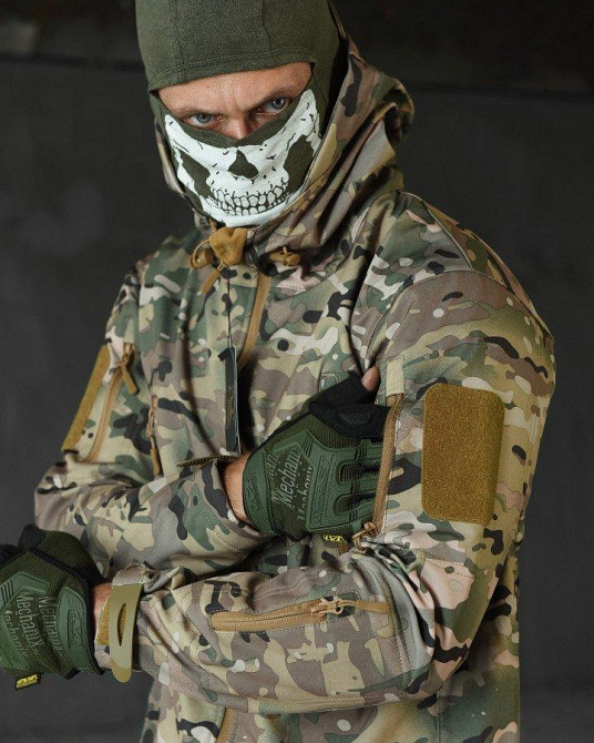 Куртка тактическая на осеньна весну софт шел водоотталкивающяя мультикам  XXL Одесса - изображение 8