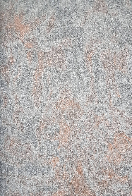 Шпалери вінілові на флізеліні гарячого тиснення DU&KA 1.06х10 вензель основа під штукатурку сірі коричневі Київ - фото 1