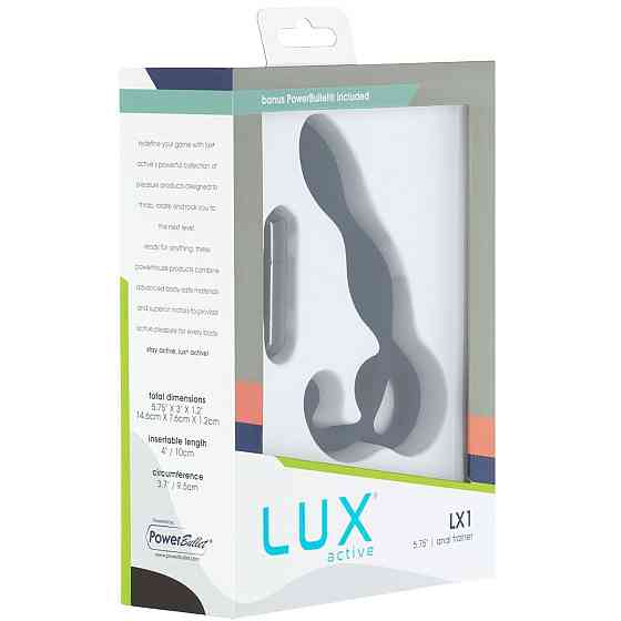 Массажер простаты Lux Active LX1 Anal Trainer 5.75″, Dark Blue, вибропуля в комплекте Sex Aura Киев