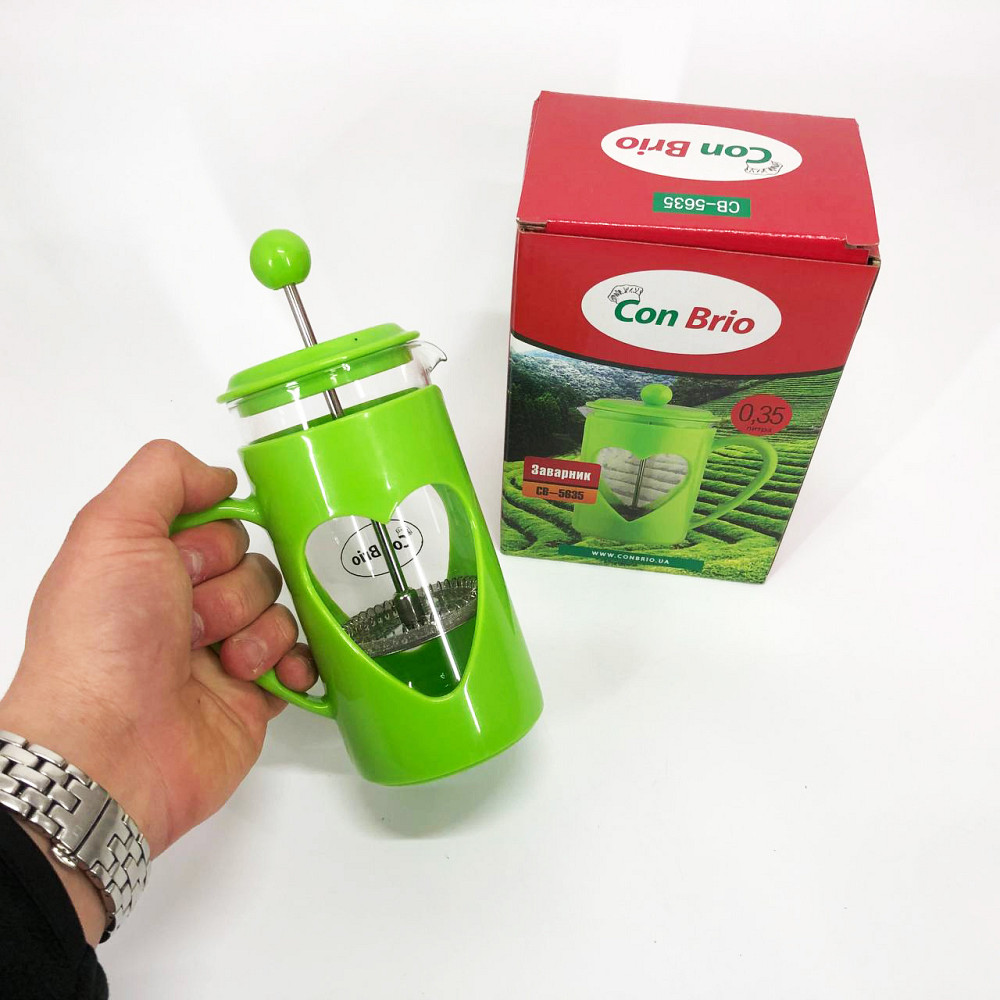 Френч-пресс красивый, Простой френч-пресс, Френч-пресс для заварки кофе вместительный UH-23 Львов - изображение 2