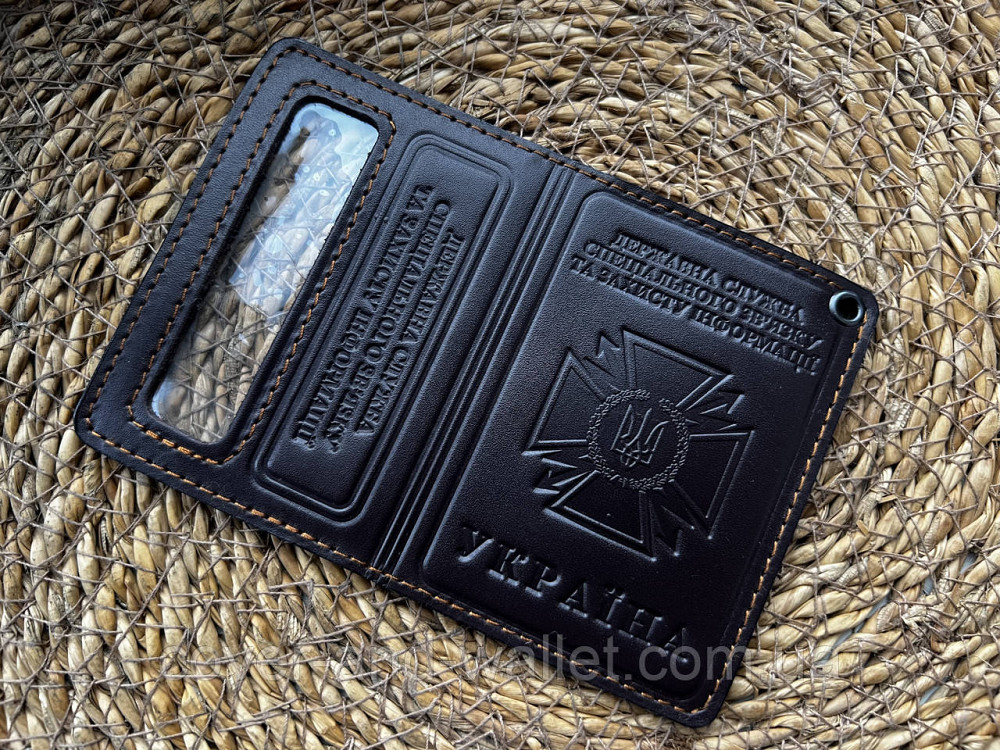 Шкіряна обкладинка ДССЗЗІ держспецзв'язок з пластиковим шевроном Київ - фото 10