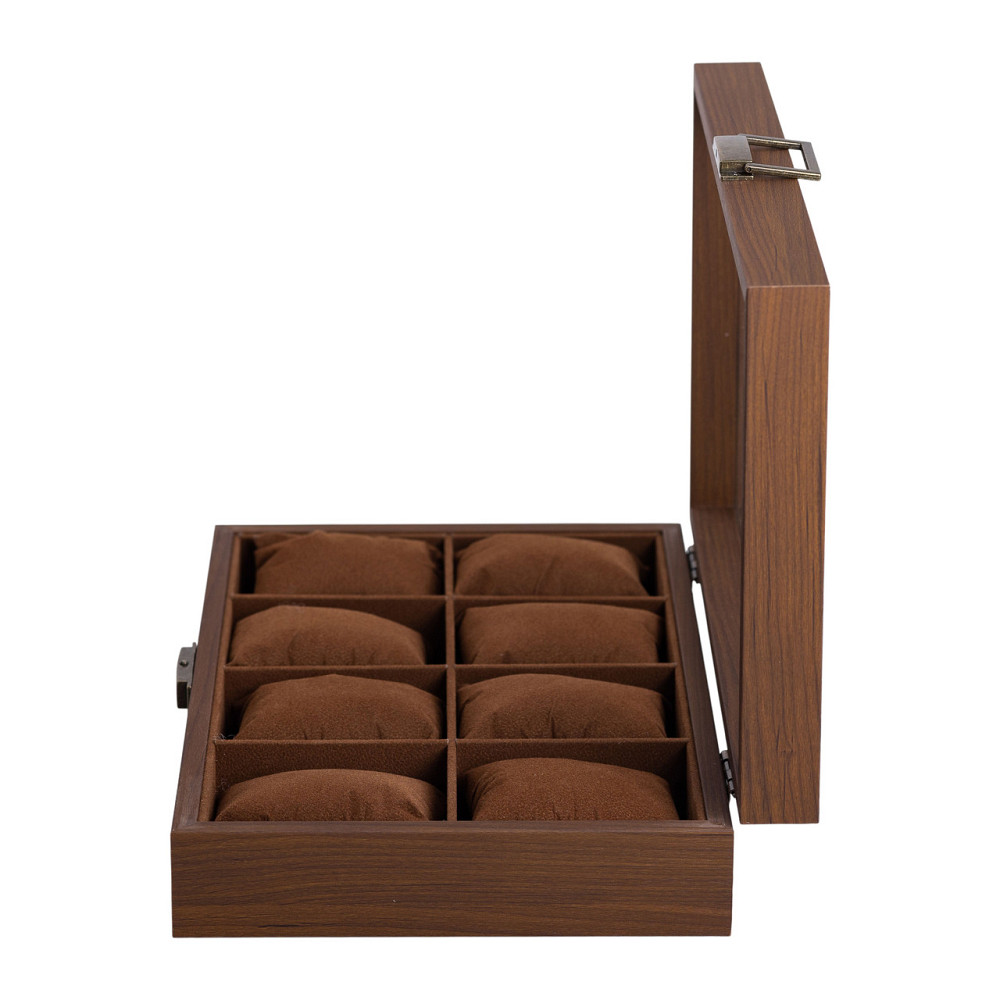 Скринька для годинників 31×21×8.7 см дерев'яна на 8 відсіків коричнева HP-5-12 Коломия - фото 4