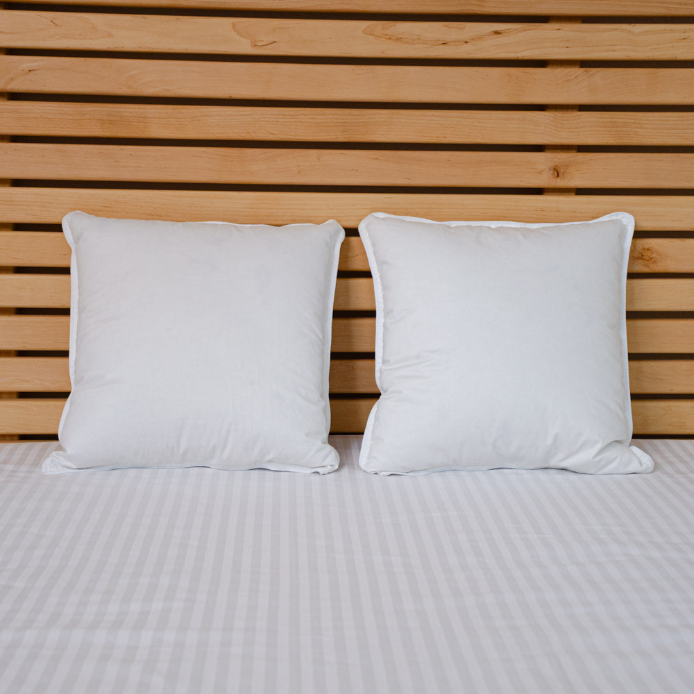 Подушка пухова преміум якості YouStar 50% пух 50% перо Сатин - пружна 40x40 см (Білий) Суми - фото 3