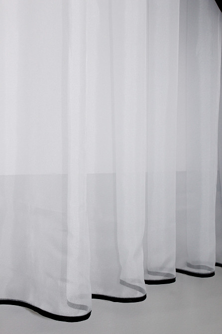 Кухонна занавіска VR-Textil № 018к штора і тюль з ламбрекеном чорний з білим 270х170 см (50-318) Київ - фото 5