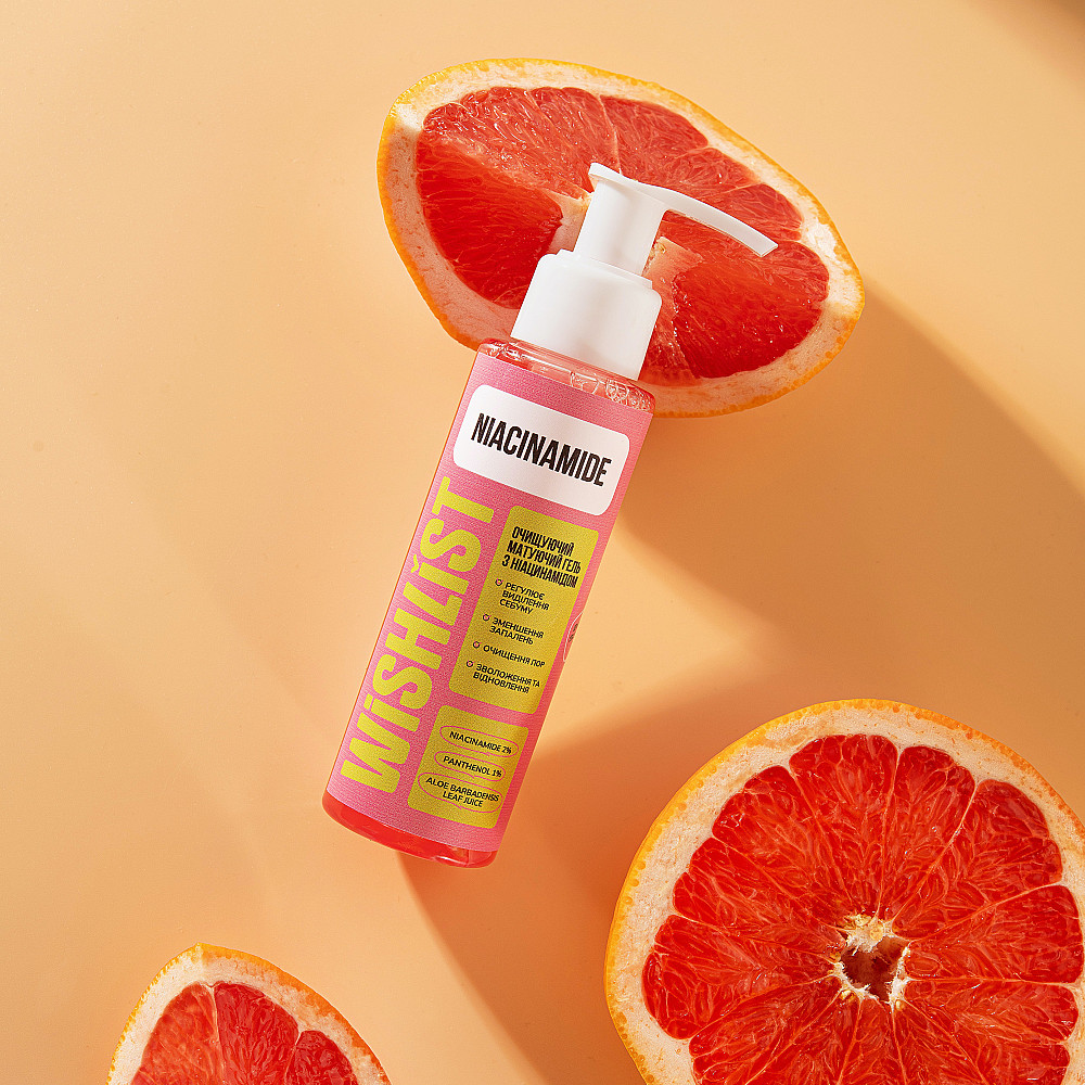 Очищающий матирующий гель с ниацинамидом Cleansing Matifying Gel Niacinamide Wishlist 100 мл Киев - изображение 5