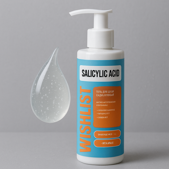 Гель для душу з саліциловою кислотою Shower Gel Salicylic Acid Wishlist 200 мл Вінниця