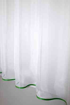 Кухонная гардина VR-Textil № 036к арка белый с салатовым 270х170 см (52-0123) Киев