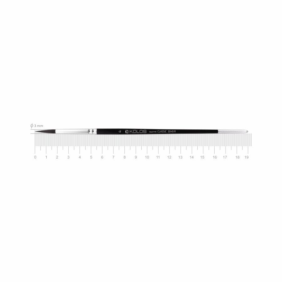 Кисть белка круглая Classic 3049R No 4 короткая ручка KOLOS Киев - изображение 1