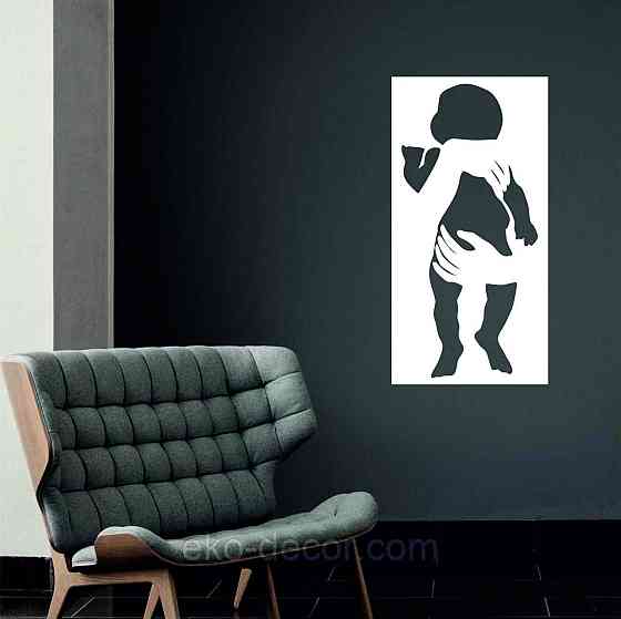 Декоративное настенное Панно «Дитя», Декор на стену 110*55 см, Белый Киев