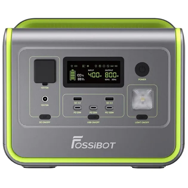 Зарядна станція FOSSIBOT F800 800Вт (512Вт/г) LiFePO4, UPS, MPPT, USB-C PD100 Вт Київ - фото 1
