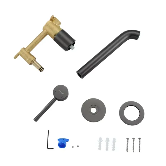 Змішувач для раковини настінний Gappo G1206-9 графіт Київ