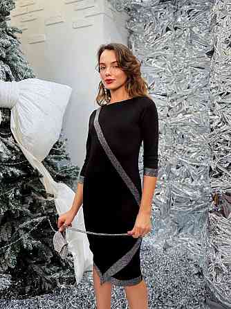 Жіноча святкова вечірня мініплаття з блискучим оздобленням 46-48 Одеса