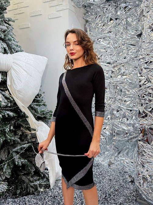 Жіноча святкова вечірня мініплаття з блискучим оздобленням 46-48 Одеса - фото 4