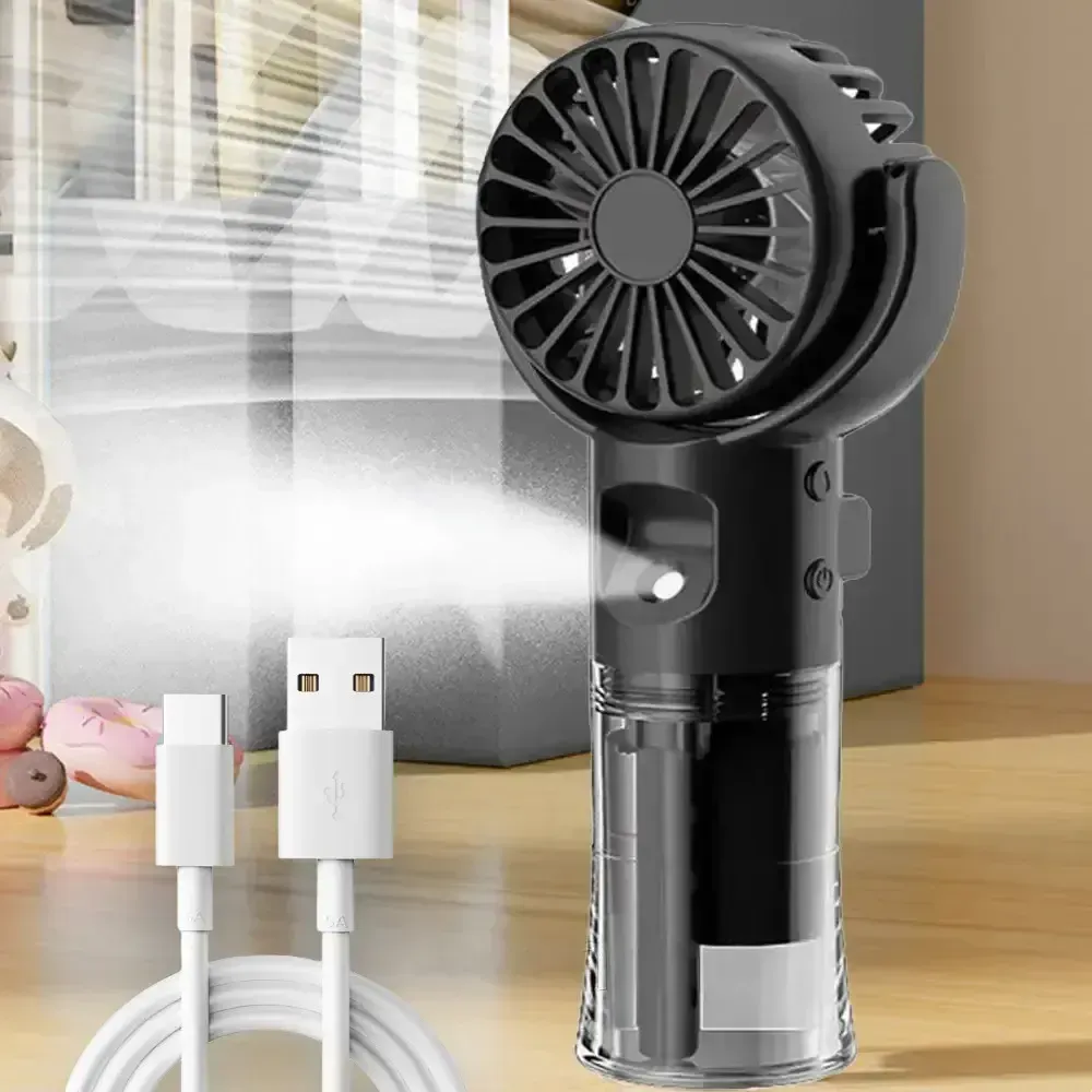 Ручной вентилятор с USB-распылителем / Аккумуляторный мини вентилятор Коломия - фото 5