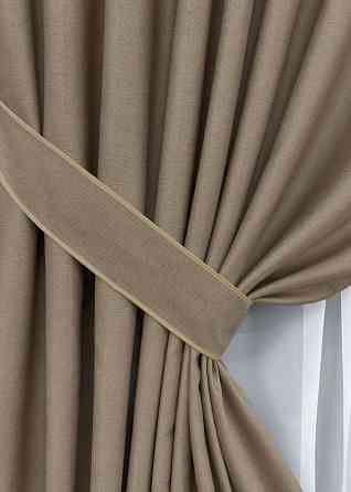 Комплект готовых штор VR-Textil Шенилл однотонный № 1906ш Светло-коричневый (32-266) Киев