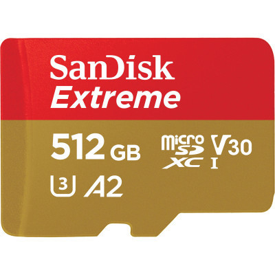 Карта памяти SanDisk 512GB microSD class 10 UHS-I U3 V30 Extreme (SDSQXAV-512G-GN6MA) Винница - изображение 2