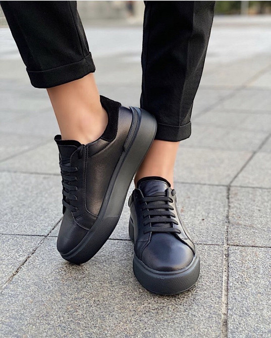 EMELI Кросівки жіночі EMELI 2117 чорні (весна-осінь, шкіра натуральна) (4126) Коломия - фото 2