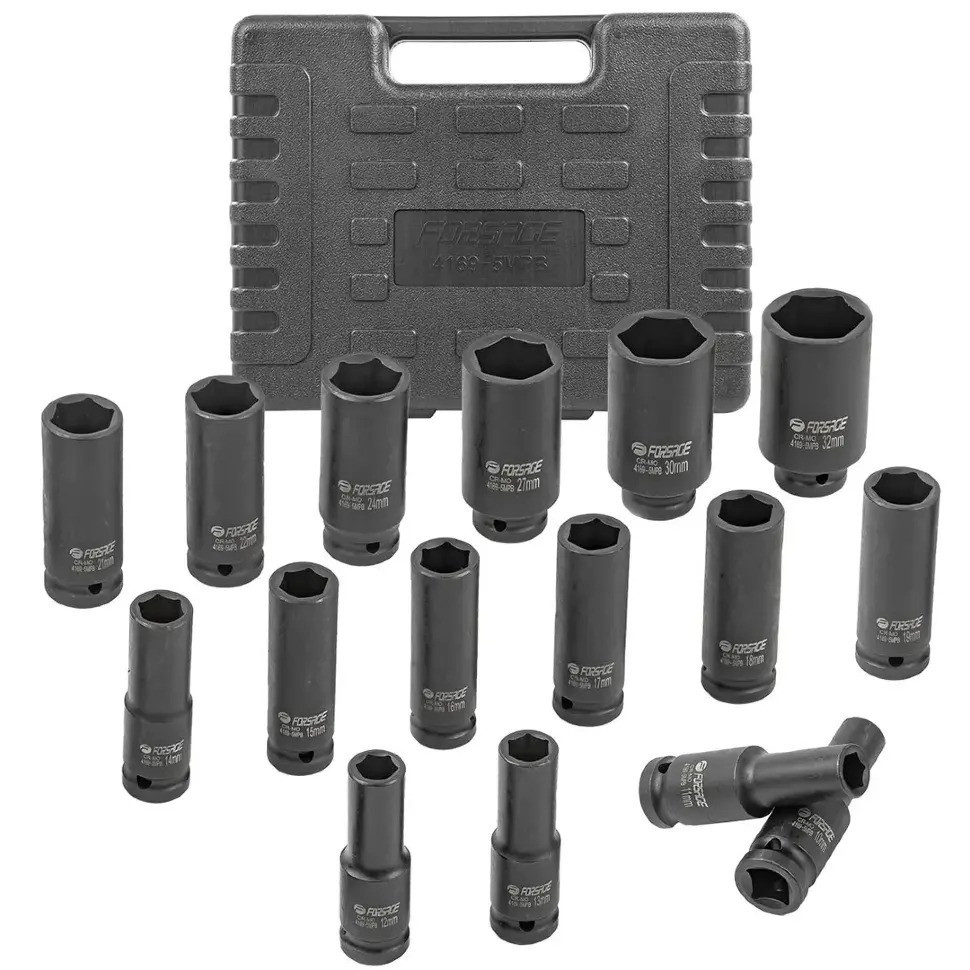 Набор головок ударных глубоких 16пр. 1/2