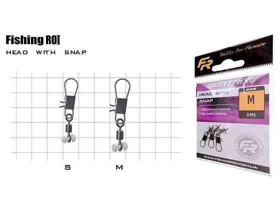 Крепление, скользящее head with snap teflon M (3шт/уп) 707-07-M ТМ Fishing ROI Киев