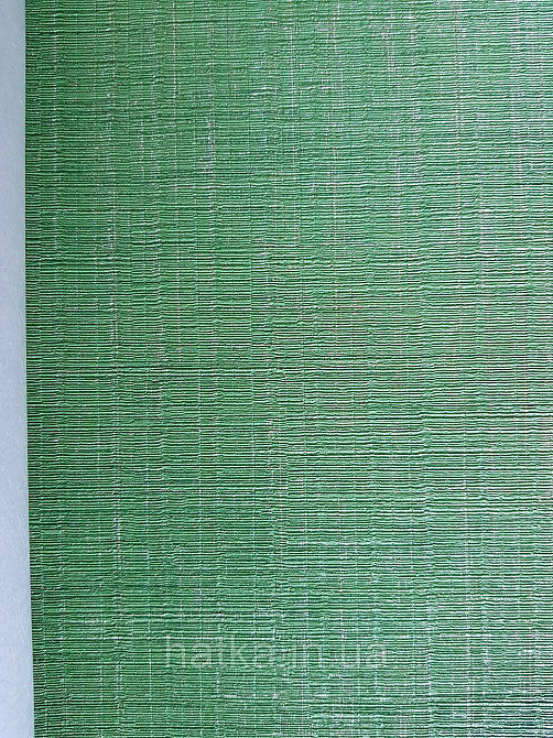 Обои флизелиновые эко Casadeco Five O'Clock 0.53х10 однотонные ярко салатовые прожилки золотом под ткань Киев - изображение 1