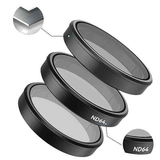 Фільтр DJI Action 5/4/3 ND64 нейтральний Telesin S5-FLT-05 Київ