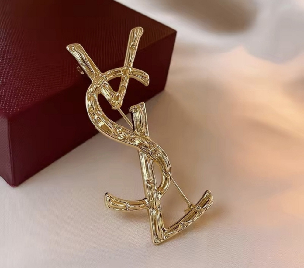 Брошка "Ів Сен Лоран" Золотистий (0601) Сміла - фото 5