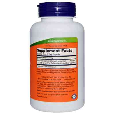 Трави Now Foods Екстракт Артишоку, 450 мг, 90 вегетаріанських капсул (NOW-04592) Вінниця