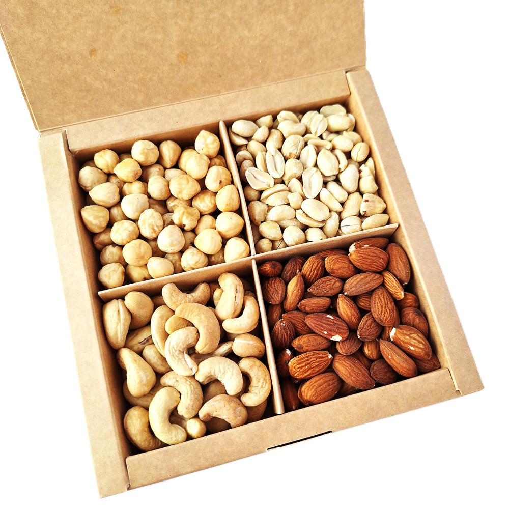 Набір горіхів у подарунковій коробочці 300 грамів. Крафт Одеса - фото 2