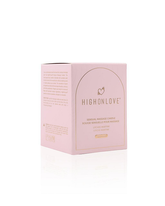 Масажна свічка з ароматом лічі та мартіні Sensual Massage Candle Lychee Martini, 250 мл HighOnLove (Канада) Sex Aura Київ - фото 3