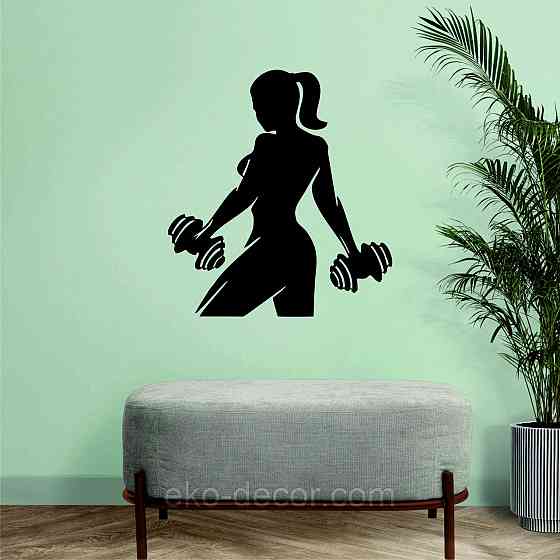 Декоративне настінне 3D Панно «Бодібілдінг» Декор на стіну з об'ємом 70*63 см, Чорний Київ