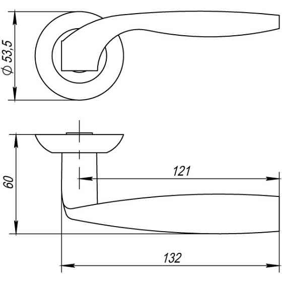 Ручка раздельная Punto (Пунто) BOSTON CF-17 Кофе Киев