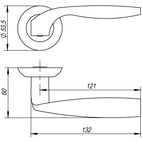 Ручка раздельная Punto (Пунто) BOSTON CF-17 Кофе Киев - изображение 2