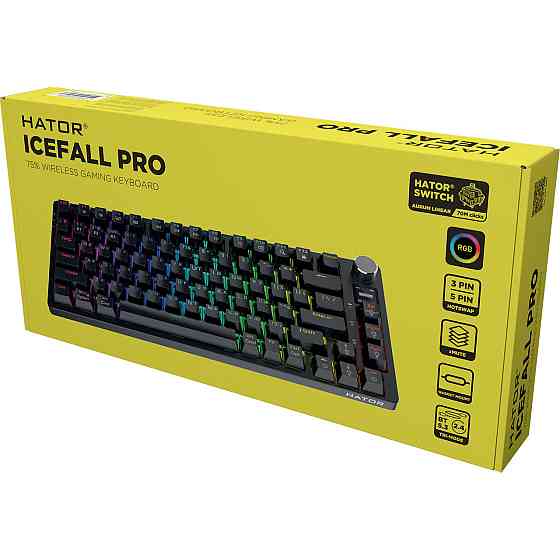 Клавіатура Hator Icefall PRO Wireless, TFT display Black (HTK450UA) ( Чорний ) Харьков