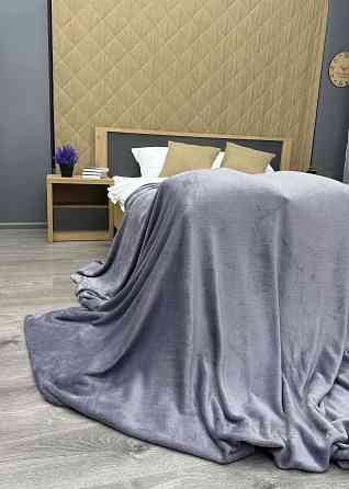 Плед-покривало Decorator WellSoft 180х210 см однотонний Бузково-сірий (87-263) Київ