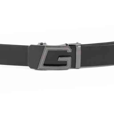 Ремень Vintage Мужской с пряжкой автомат Черный (20322) Винница