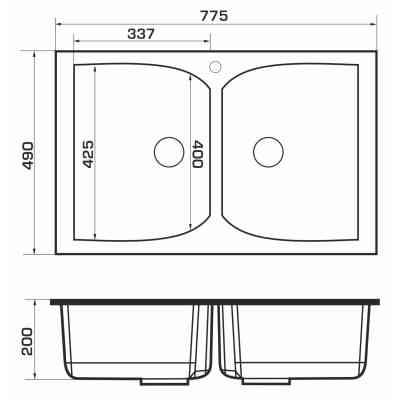 Мийка кухонна GRANADO CORDOBA ivory (gr1204) Вінниця