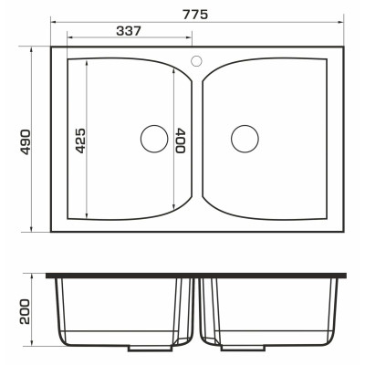 Мийка кухонна GRANADO CORDOBA ivory (gr1204) Вінниця - фото 5