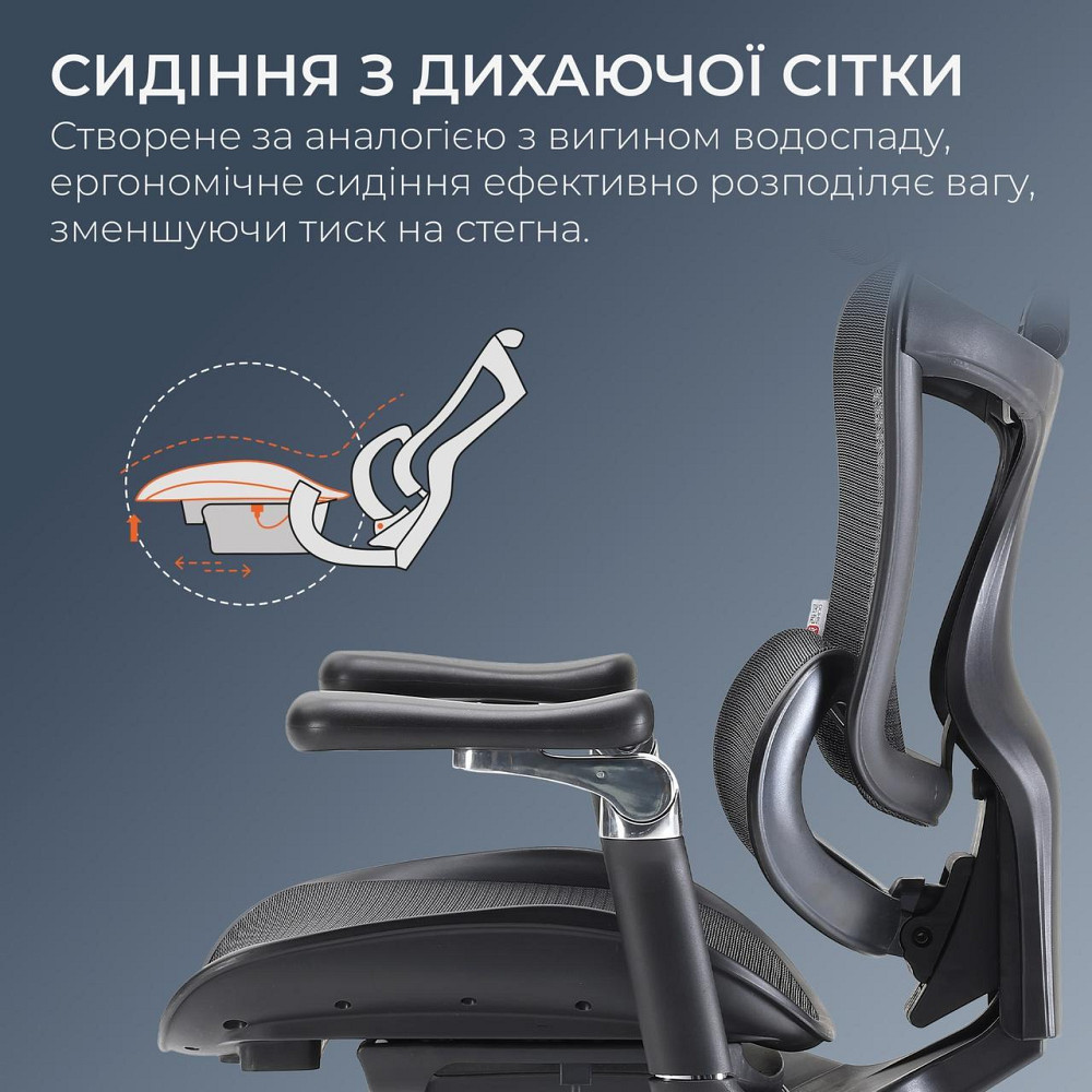 Крісло офісне Sihoo Doro C300 Pro Mesh Black (DORO-C300-PRO-M101) ( 17925 ) Харків - фото 15